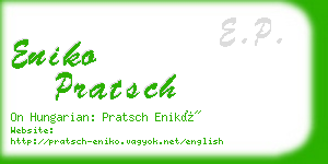 eniko pratsch business card